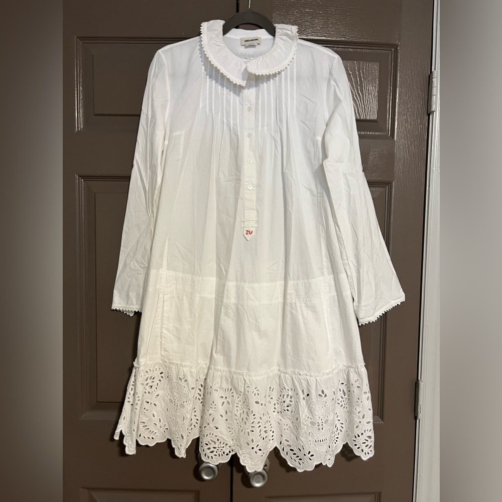 NWOT Zadig & Voltaire embroidered dress